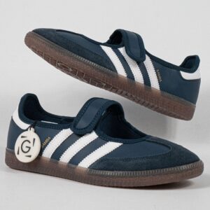 Sepatu Adidas Samba Jane Women Crew Navy White Women Casual Sneakers Wanita Sepatu Kasual