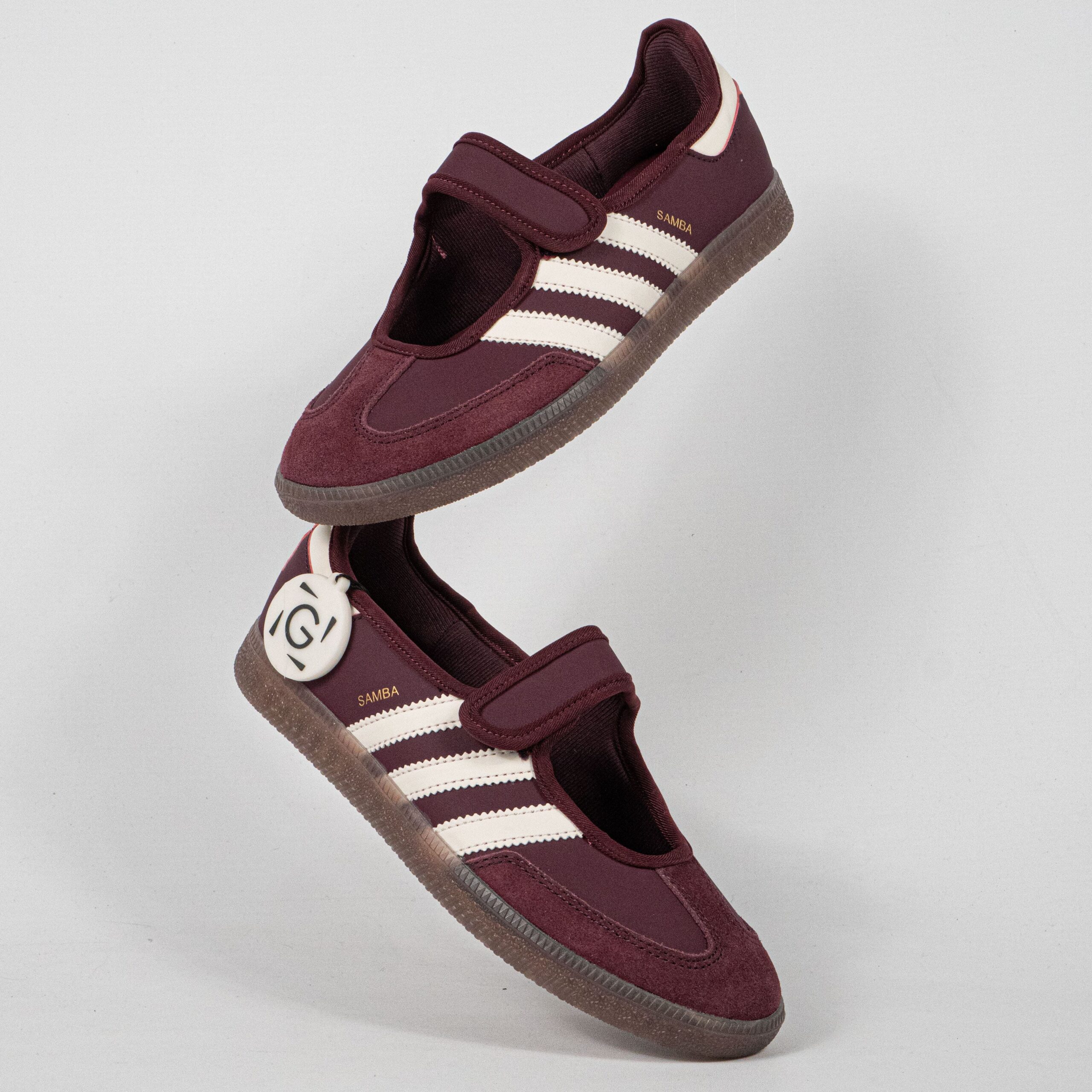 Sepatu Adidas Samba OG Mary Jane Maroon Cream White Women Casual Sneakers Wanita Sepatu Kasual - Image 4