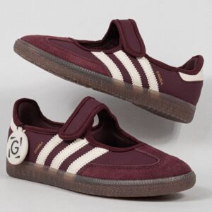 Sepatu Adidas Samba OG Mary Jane Maroon Cream White Women Casual Sneakers Wanita Sepatu Kasual