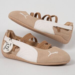 Sepatu Puma Speedcat Ballet Prairie Beige Tan White Women Casual Sneakers Wanita Sepatu Kasual