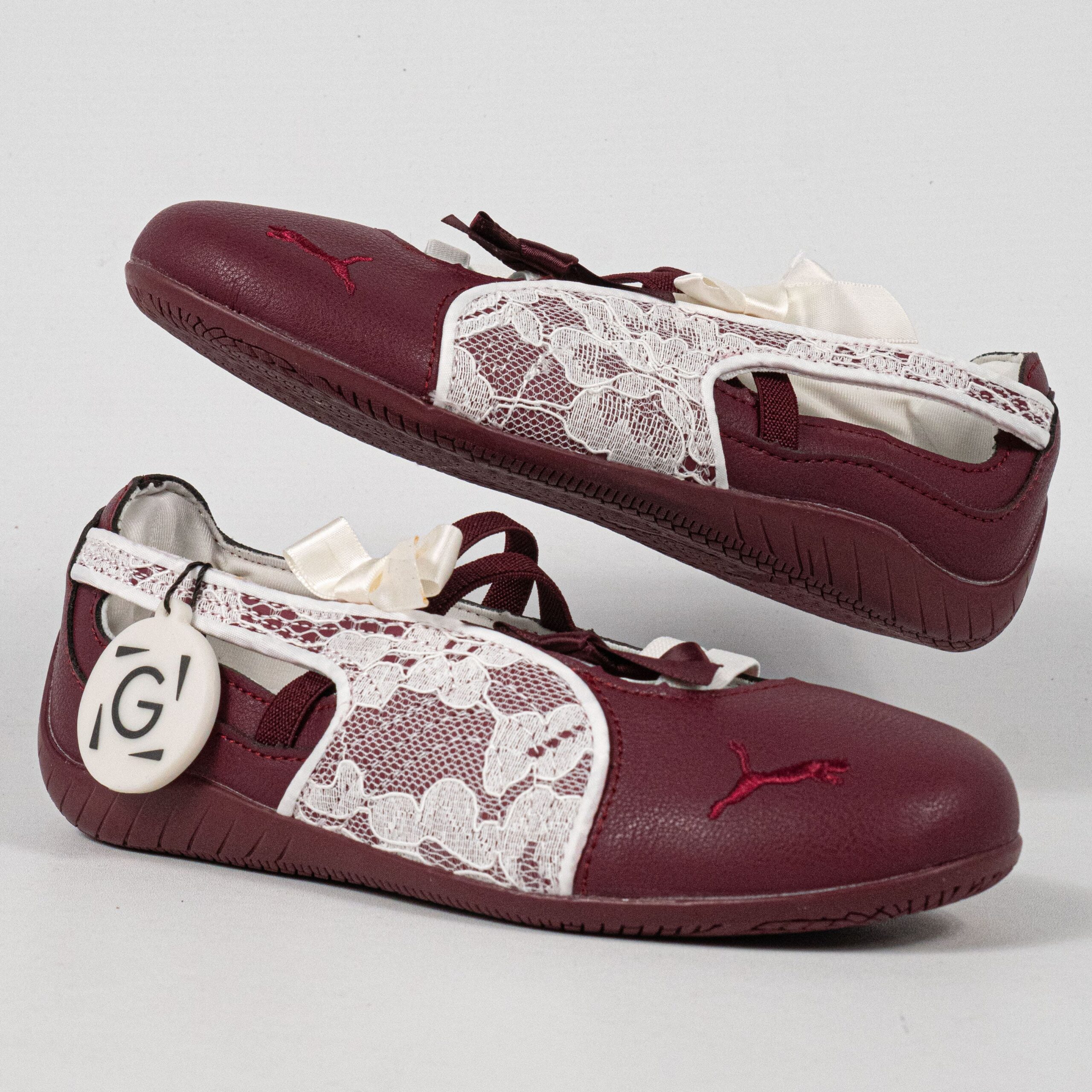 Sepatu Puma Speedcat Ballet Lace Ruby Shimmer Maroon Women Casual Sneakers Wanita Sepatu Kasual