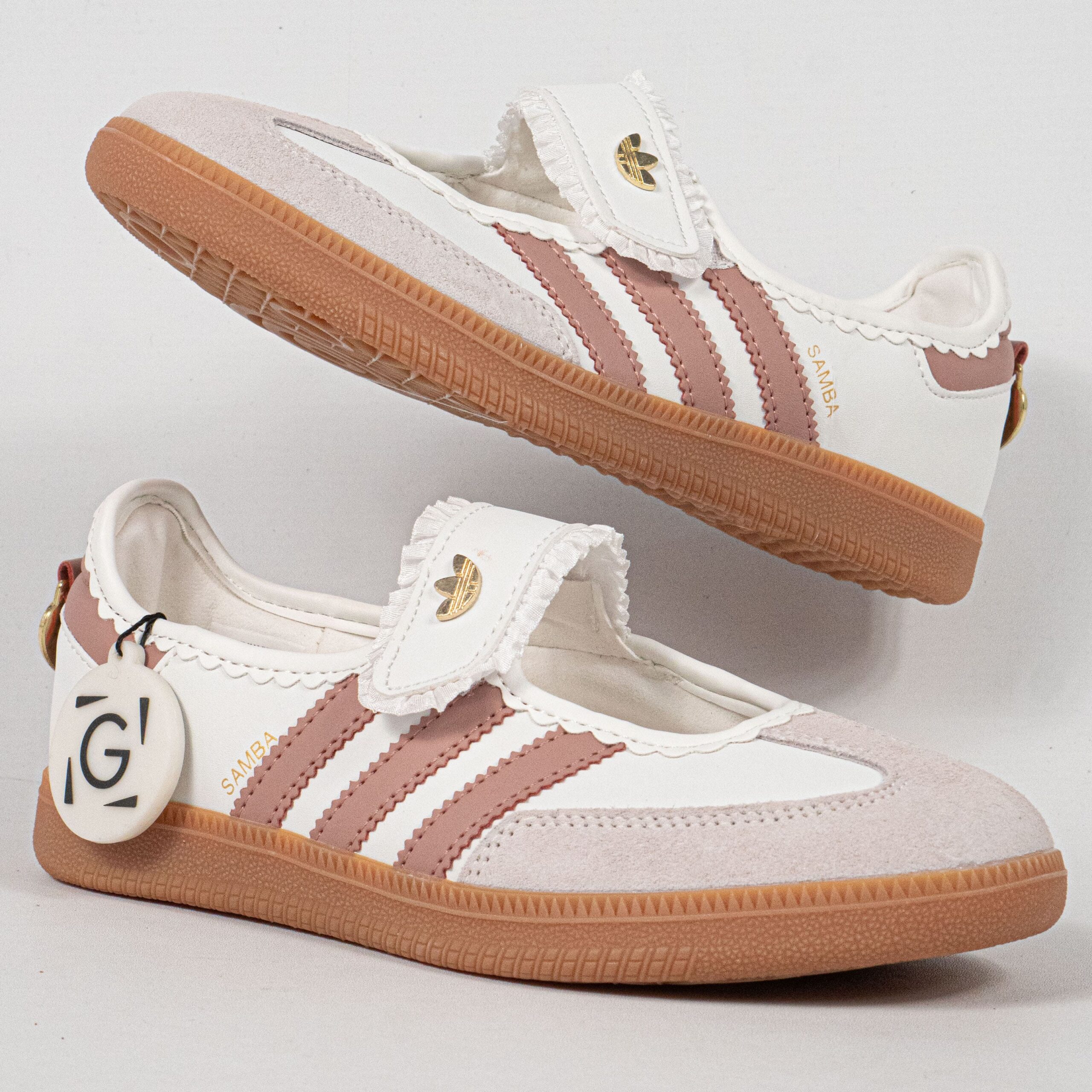 Sepatu Adidas Samba Jane Frill Pack Ruffle White Cream Women Casual Sneakers Wanita Sepatu Kasual