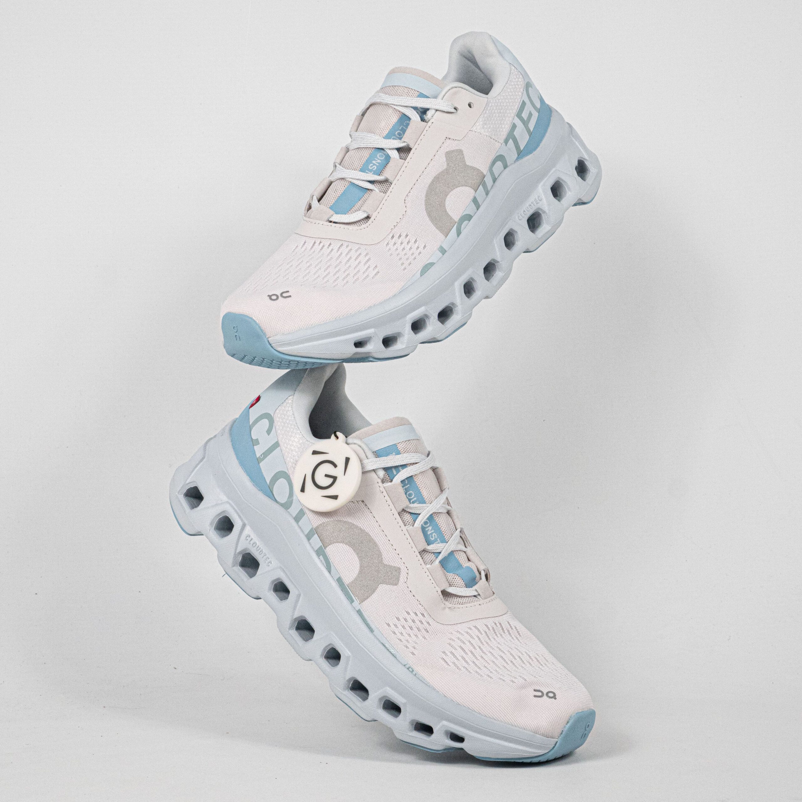 Sepatu On Cloudmonster Frost Wash Blue Unisex Running Sneakers Pria Wanita Sepatu Lari Olahraga Gym - Image 4