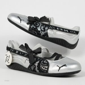 Sepatu Puma Speedcat Ballet Lace Silver Black Casual Women Shoes Sepatu Kasual Wanita