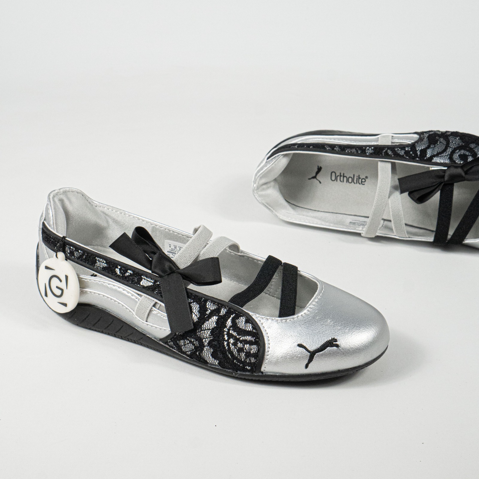 Sepatu Puma Speedcat Ballet Lace Silver Black Casual Women Shoes Sepatu Kasual Wanita - Image 4