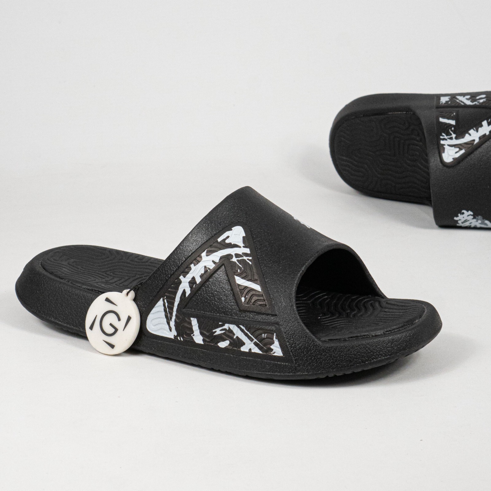 Sandal Peak Tai-Chi Slides Black White Unisex Slipper Sendal Pria Wanita - Image 3