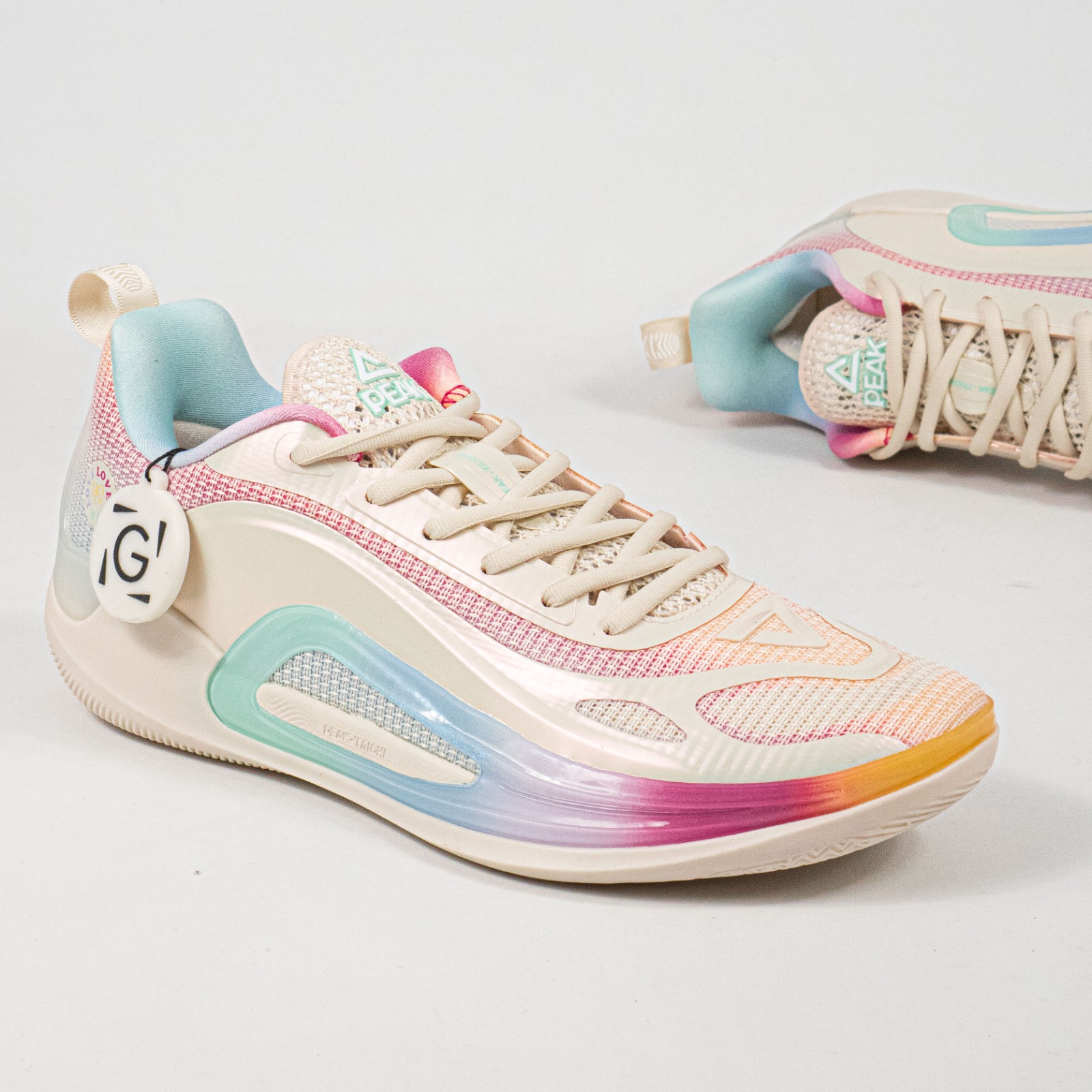 Sepatu Peak Andrew Wiggins AW 4 Off White Men's Basketball Sport Shoes Sepatu Olahraga Basket Pria - Image 3