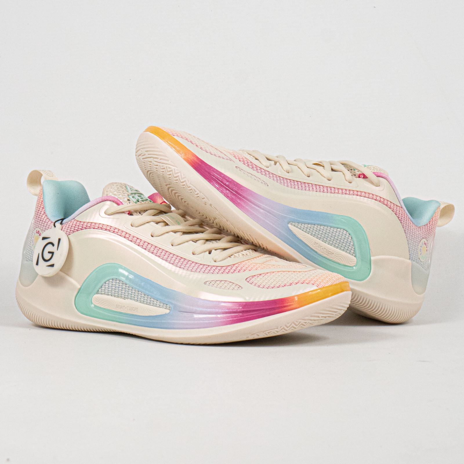 Sepatu Peak Andrew Wiggins AW 4 Off White Men's Basketball Sport Shoes Sepatu Olahraga Basket Pria - Image 4