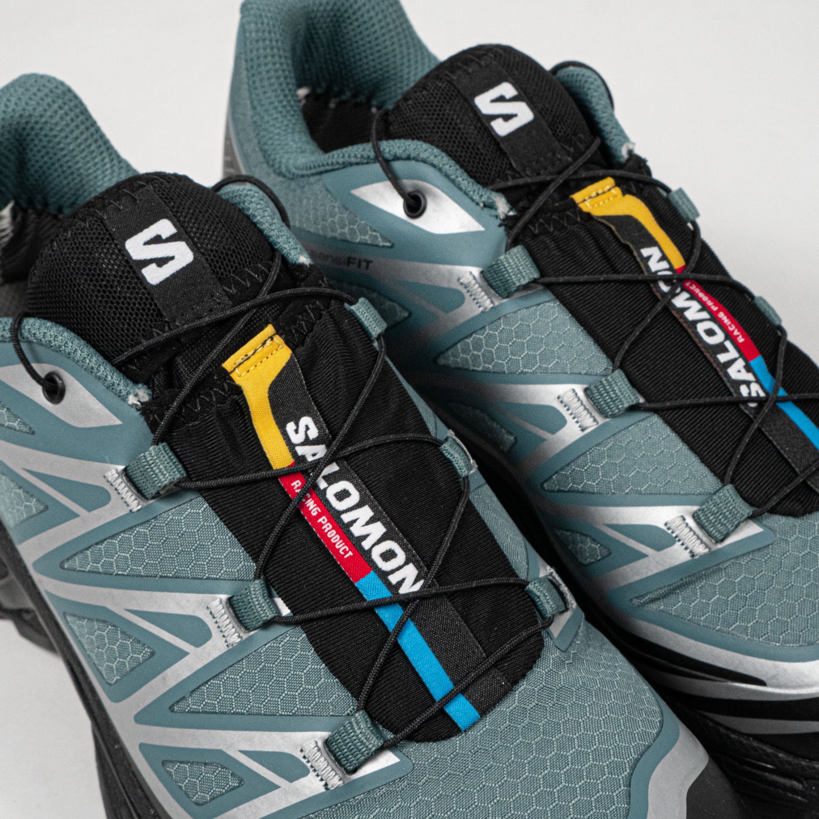 Sepatu Salomon XT-6 GTX North Atlantic Black Turquoise Outdoor Trail Running Sneakers Unisex Sepatu Lari Olahraga Gym Pria Wanita - Image 2
