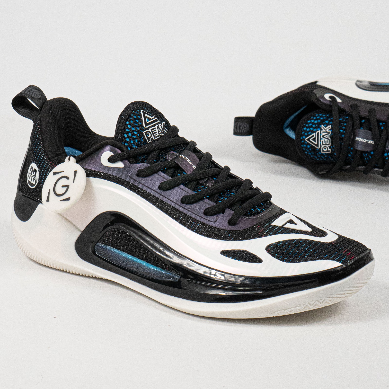 Sepatu Peak Andrew Wiggins AW 4 Black White Men's Basketball Sport Shoes Sepatu Olahraga Basket Pria - Image 2