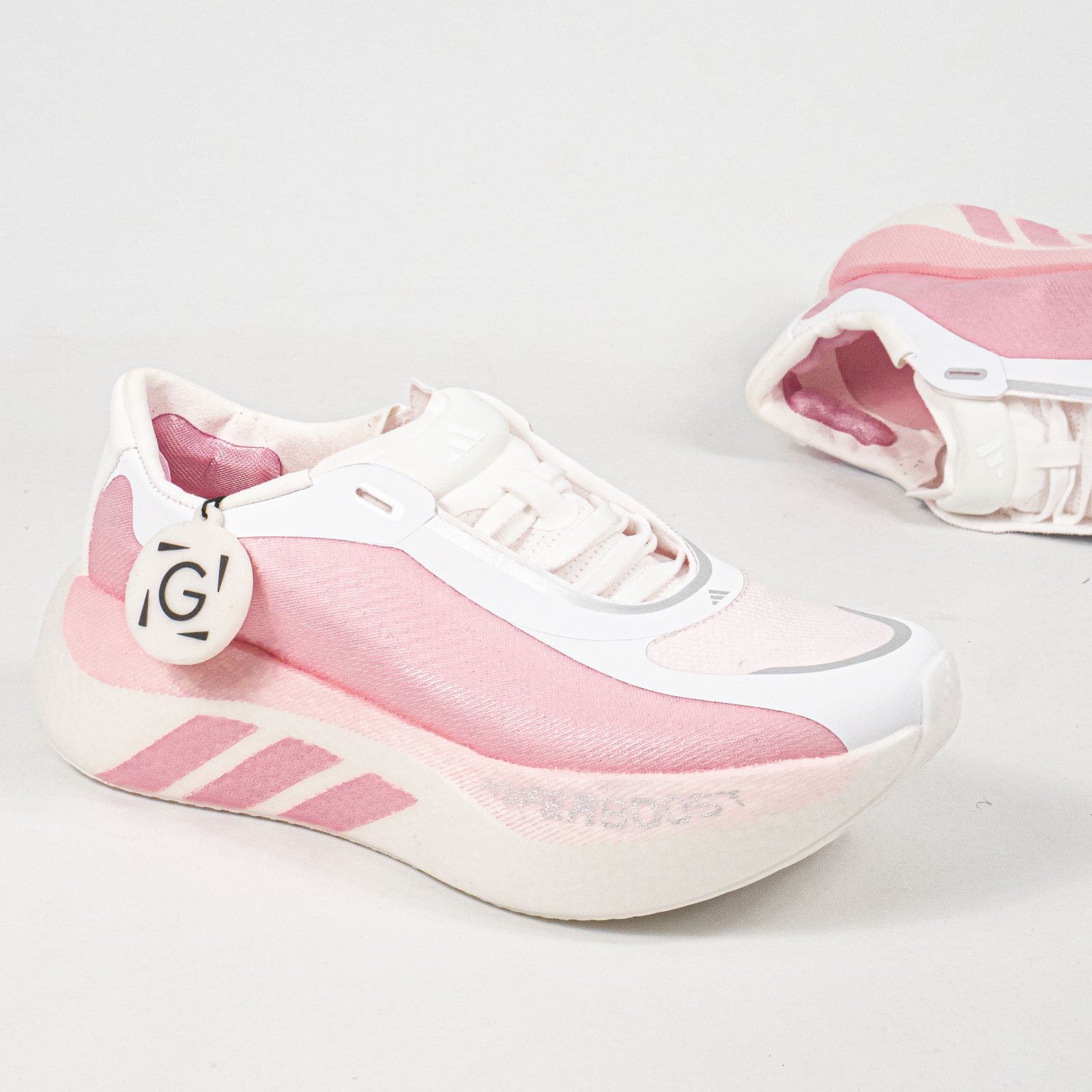 Sepatu Adidas Hyperboost Edge White Pink Running Sneakers Unisex Sepatu Lari Olahraga Gym Pria Wanita - Image 3