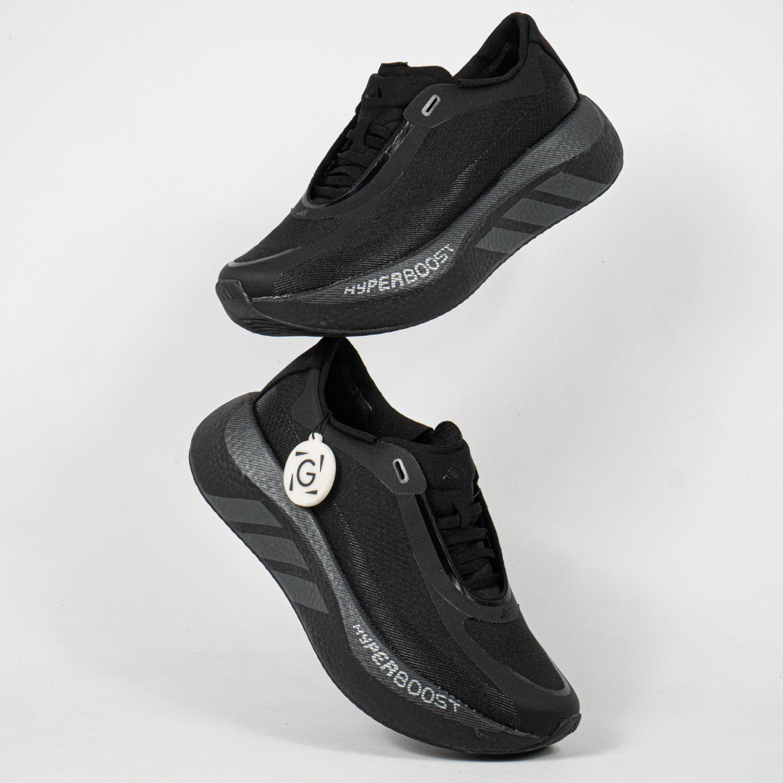 Sepatu Adidas Hyperboost Edge Core Black Carbon Running Sneakers Unisex Sepatu Lari Olahraga Gym Pria Wanita - Image 4