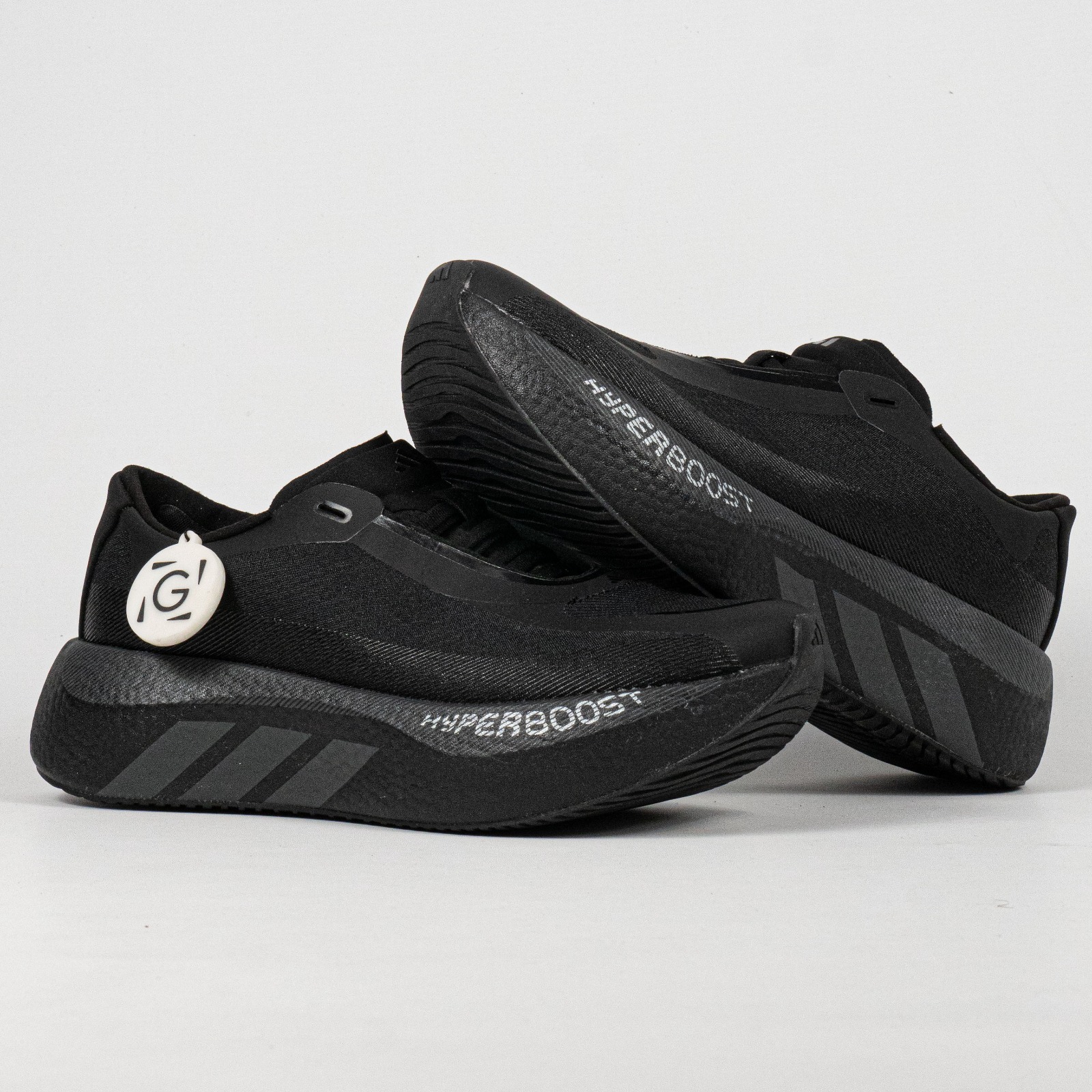 Sepatu Adidas Hyperboost Edge Core Black Carbon Running Sneakers Unisex Sepatu Lari Olahraga Gym Pria Wanita - Image 3
