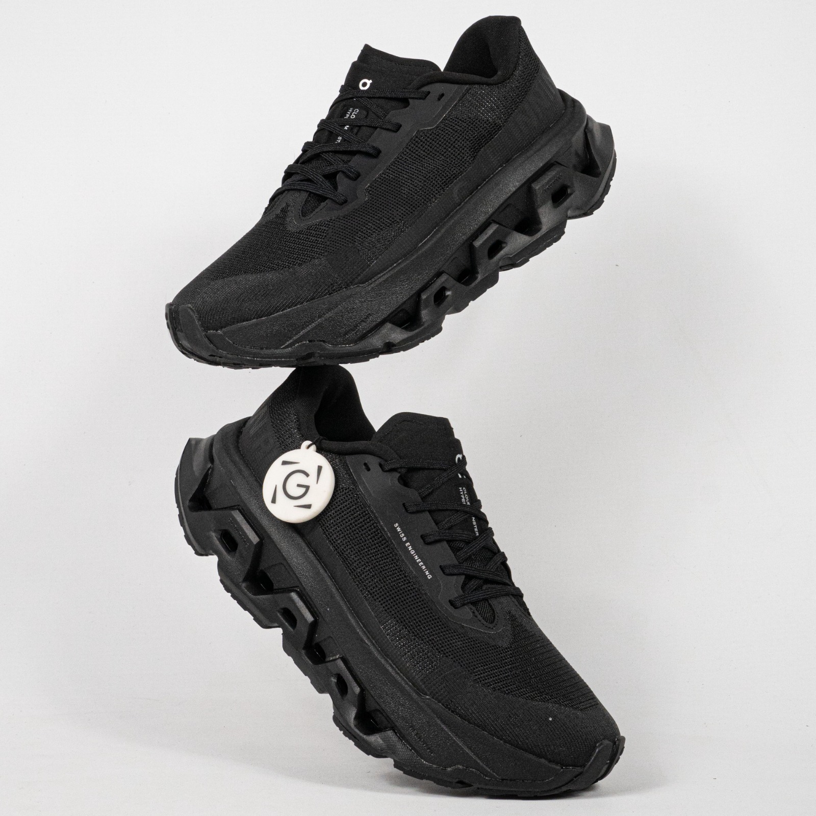 Sepatu On Cloudmonster 3 Hyper All Black Running Sneakers Unisex Sepatu Lari Olahraga Gym Pria Wanita - Image 5