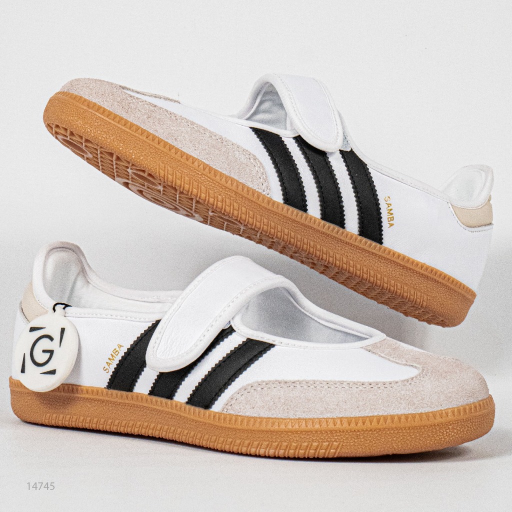 Sepatu Adidas Samba OG Mary Jane Cloud White Black Sneakers Authentic
