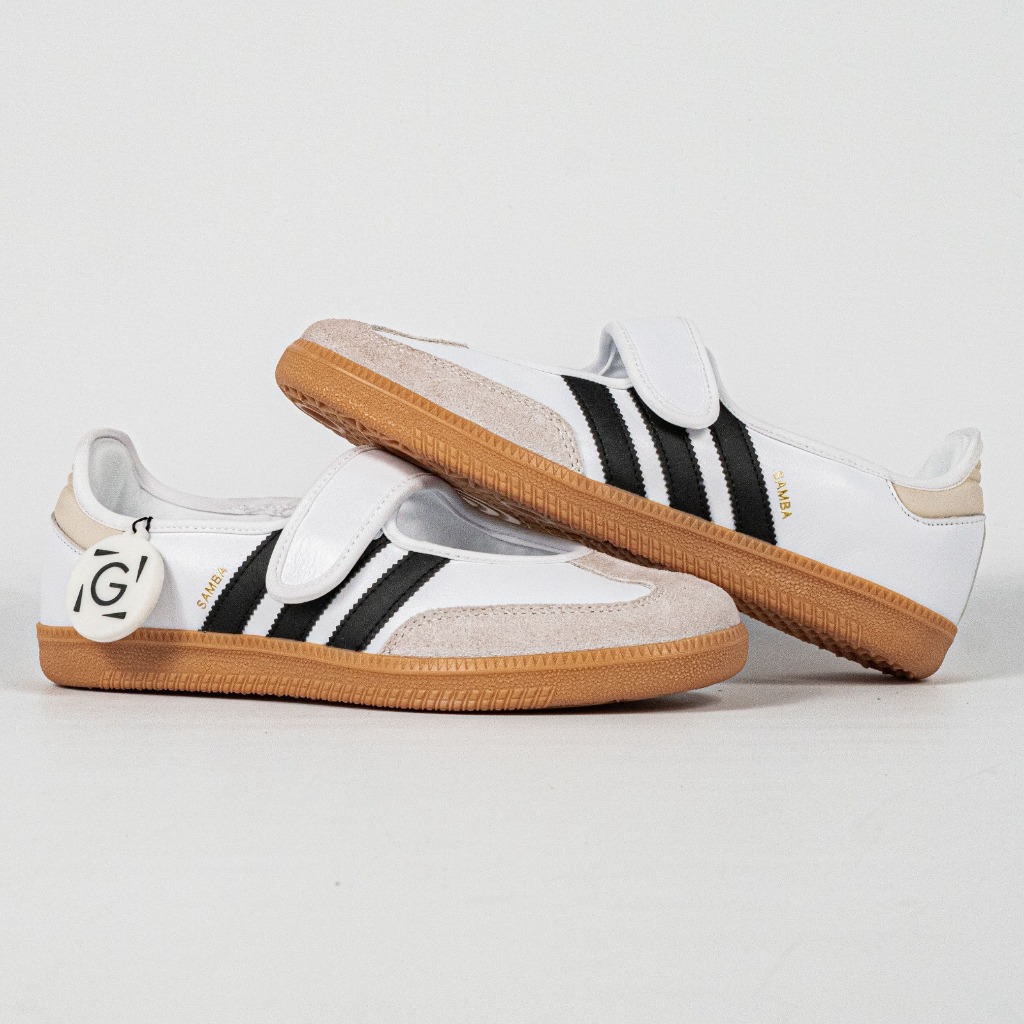 Sepatu Adidas Samba OG Mary Jane Cloud White Black Sneakers Authentic - Image 3