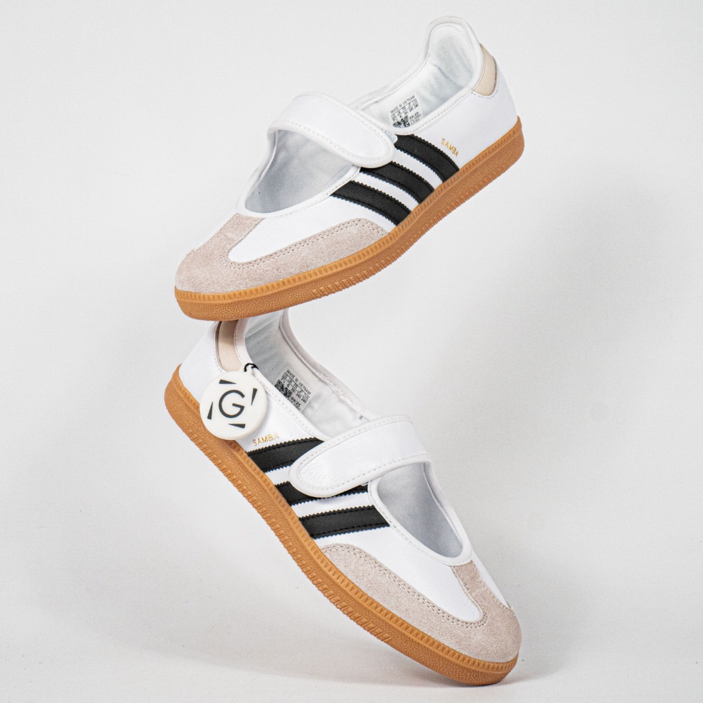 Sepatu Adidas Samba OG Mary Jane Cloud White Black Sneakers Authentic - Image 5