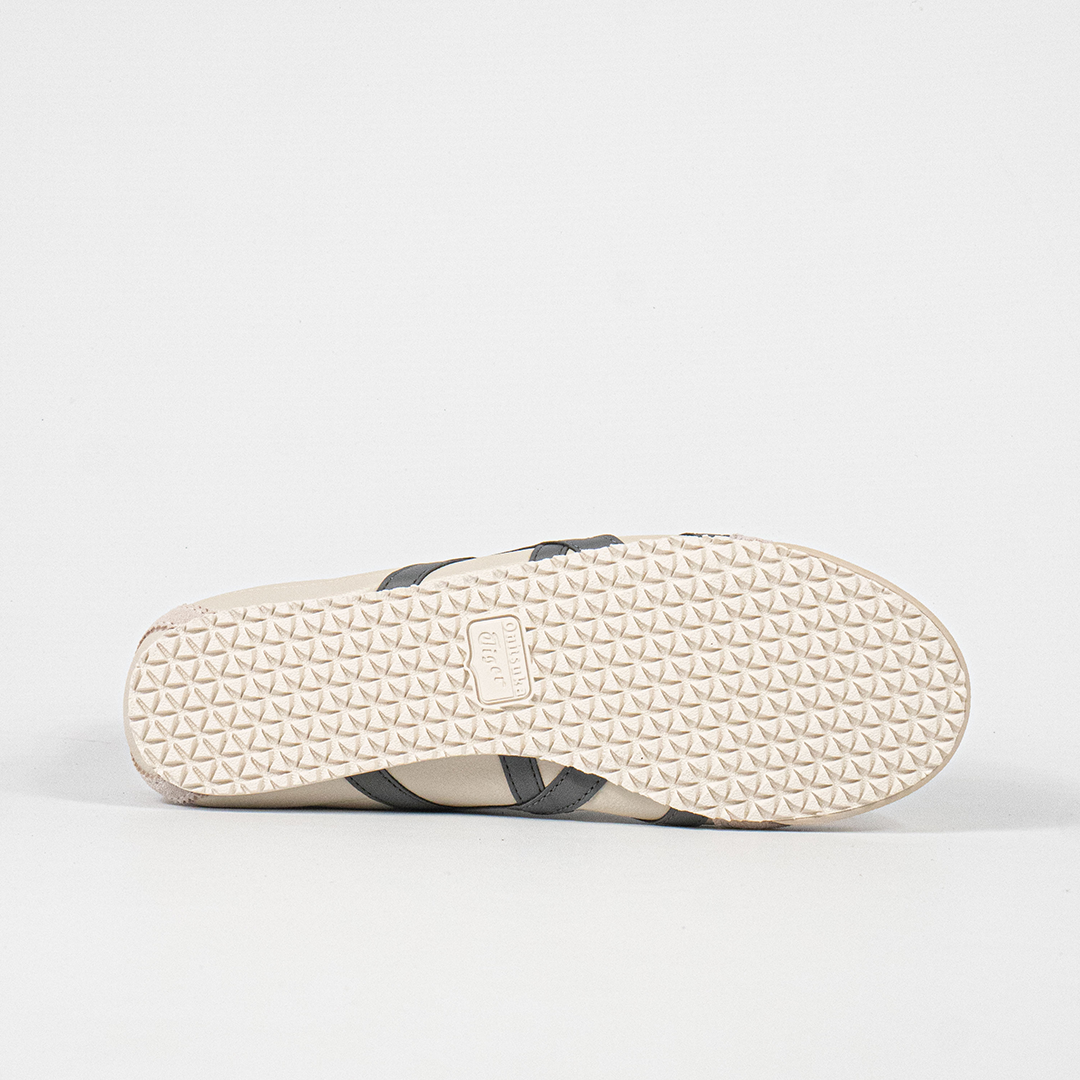 Sepatu Onitsuka Tiger Mexico 66 Origin Signature Cream Grey Leather Unisex Sneakers Casual Authentic - Image 3