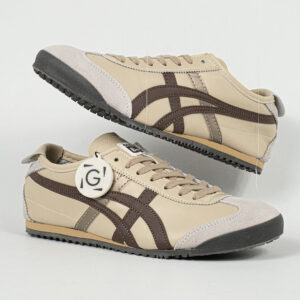 Sepatu Onitsuka Tiger Mexico 66 Deluxe Beige Brown Sneakers Casual Authentic