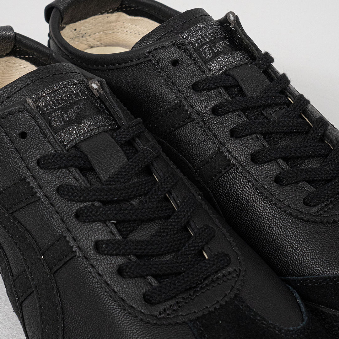 Sepatu Onitsuka Tiger Mexico 66 Deluxe Nippon Made Black Leather Unisex Sneakers Casual Authentic - Image 2