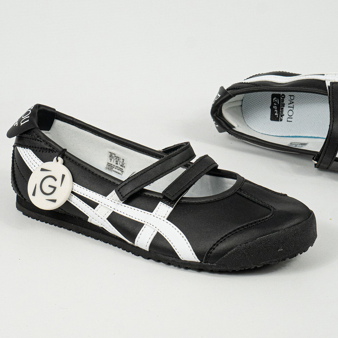 Sepatu Onitsuka Tiger Mexico 66 Patou Ballerina Black White Unisex Sneakers Casual Authentic - Image 3