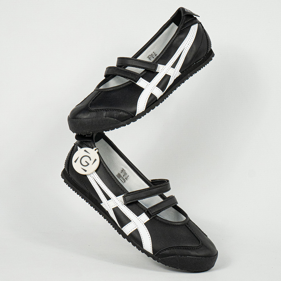 Sepatu Onitsuka Tiger Mexico 66 Patou Ballerina Black White Unisex Sneakers Casual Authentic - Image 5