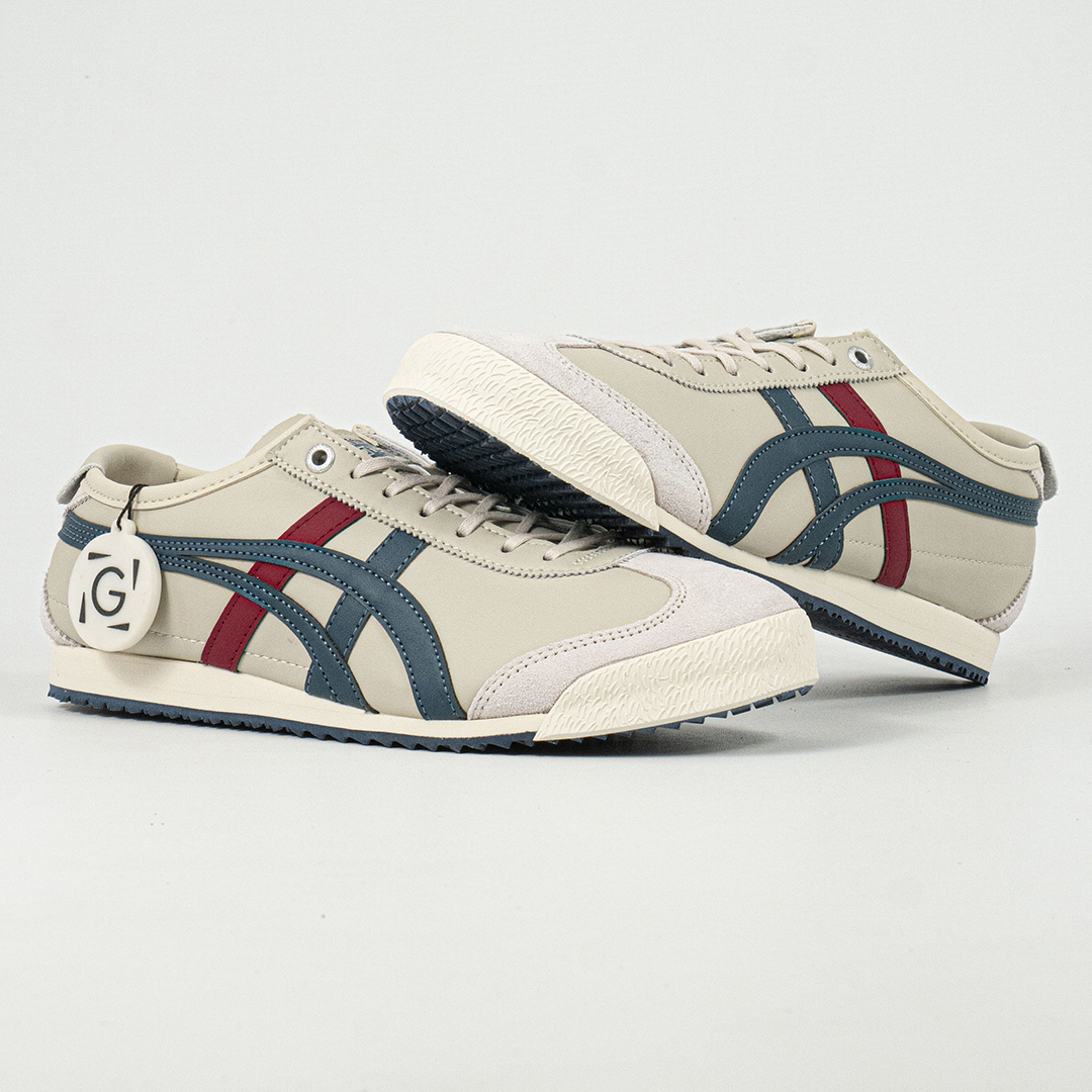 Sepatu Onitsuka Tiger Mexico 66 SD Super Deluxe Cream Peacoat Navy Red Unisex Sneakers Casual Authentic - Image 4