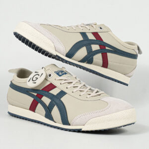 Sepatu Onitsuka Tiger Mexico 66 SD Super Deluxe Cream Peacoat Navy Red Unisex Sneakers Casual Authentic