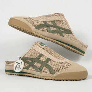 Sepatu Onitsuka Tiger Mexico 66 Sabot Beige Green Unisex Sneakers Casual Authentic