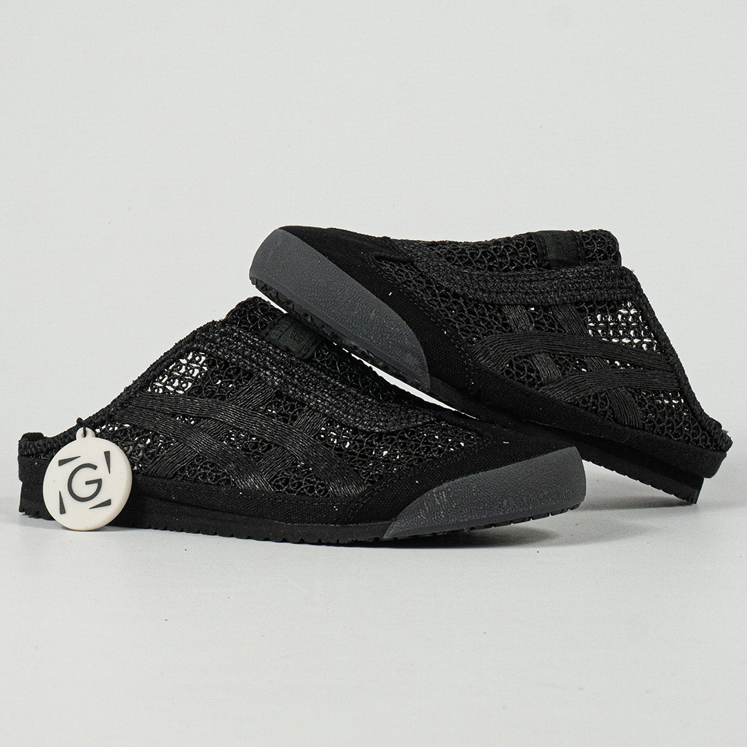 Sepatu Onitsuka Tiger Mexico 66 Sabot Black Allblack Unisex Sneakers Casual Authentic - Image 4