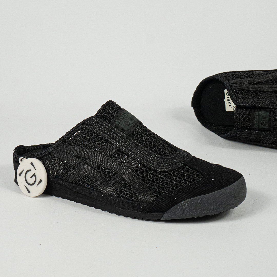 Sepatu Onitsuka Tiger Mexico 66 Sabot Black Allblack Unisex Sneakers Casual Authentic - Image 3
