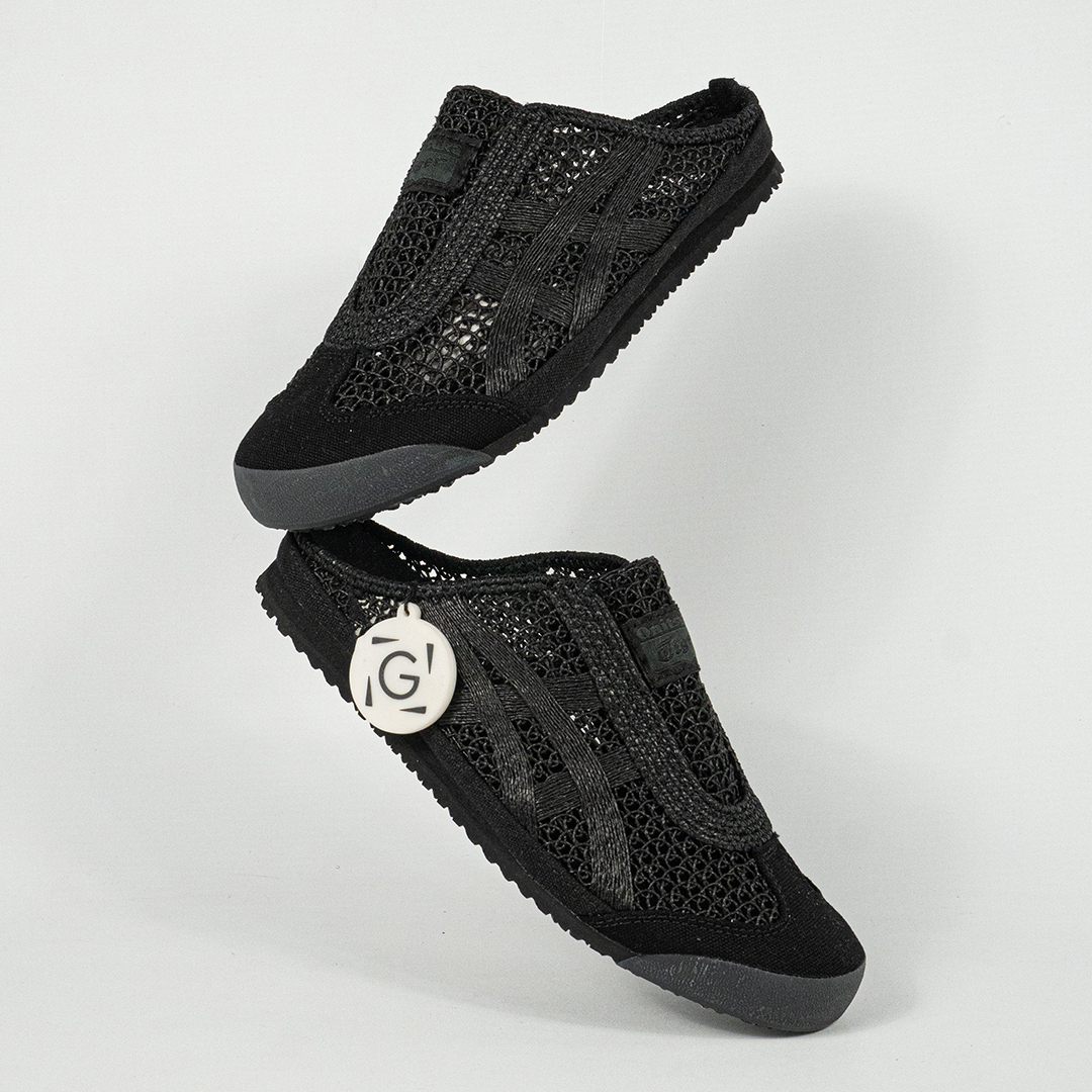 Sepatu Onitsuka Tiger Mexico 66 Sabot Black Allblack Unisex Sneakers Casual Authentic - Image 5