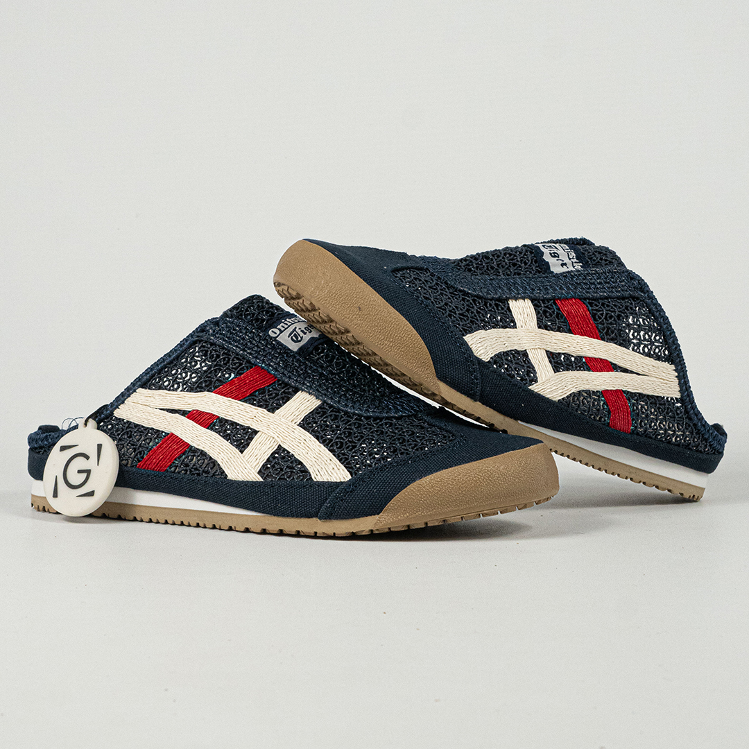 Sepatu Onitsuka Tiger Mexico 66 Sabot Iron Navy Cream Unisex Sneakers Casual Authentic - Image 4