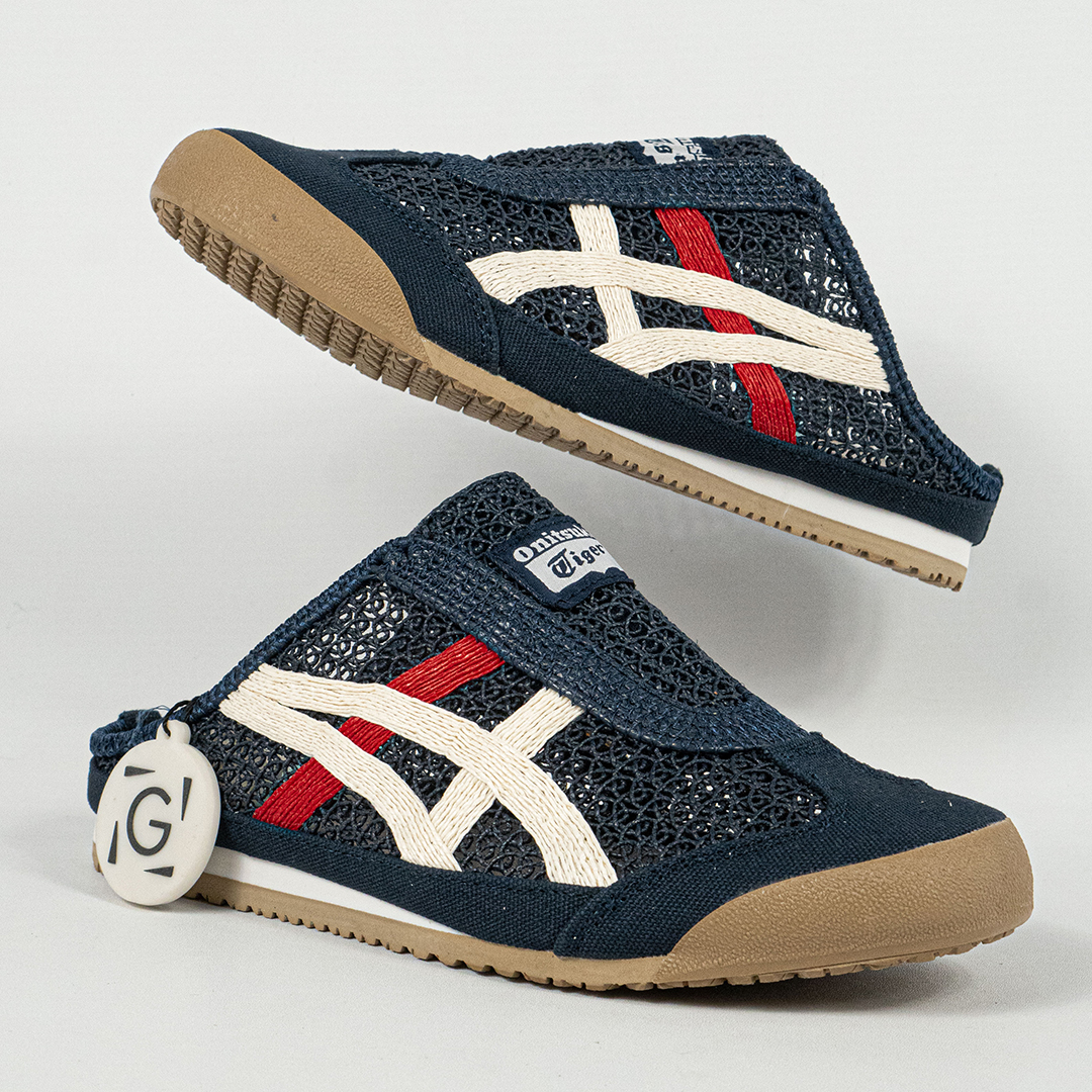 Sepatu Onitsuka Tiger Mexico 66 Sabot Iron Navy Cream Unisex Sneakers Casual Authentic