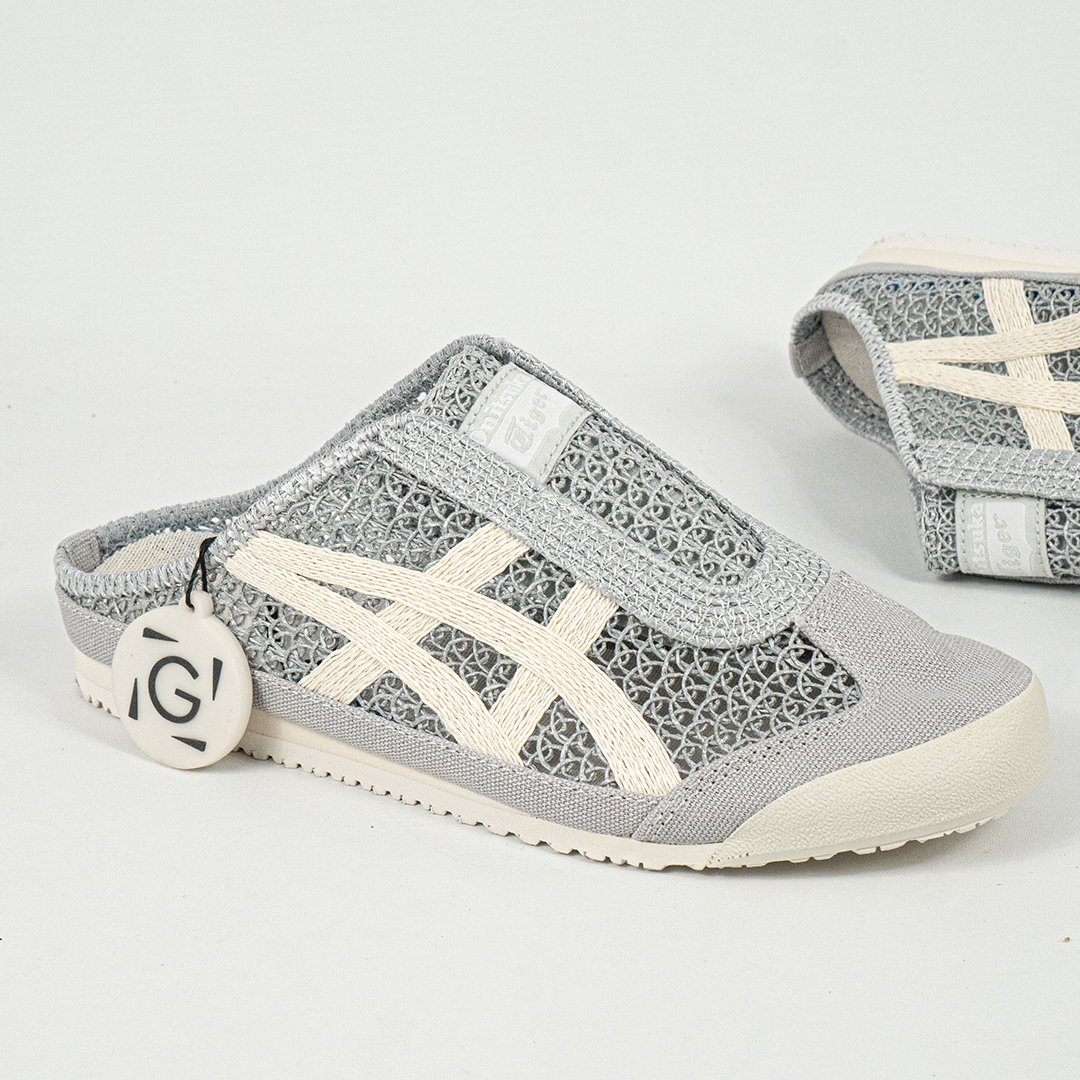 Sepatu Onitsuka Tiger Mexico 66 Sabot Pure Silver Unisex Sneakers Casual Authentic - Image 3