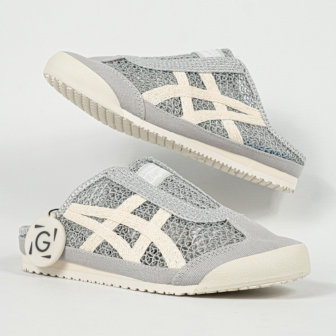 Sepatu Onitsuka Tiger Mexico 66 Sabot Pure Silver Unisex Sneakers Casual Authentic