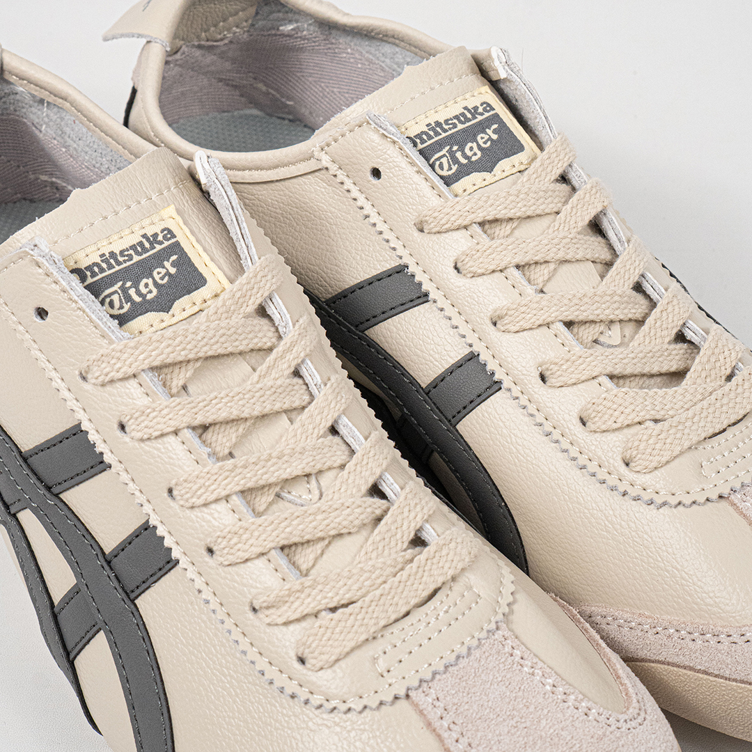 Sepatu Onitsuka Tiger Mexico 66 Slip On Grey Cream Unisex Sneakers Casual Authentic - Image 2