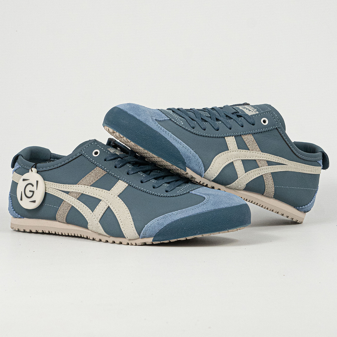 Sepatu Onitsuka Tiger Mexico 66 Suede Blue White Unisex Sneakers Casual Authentic - Image 4