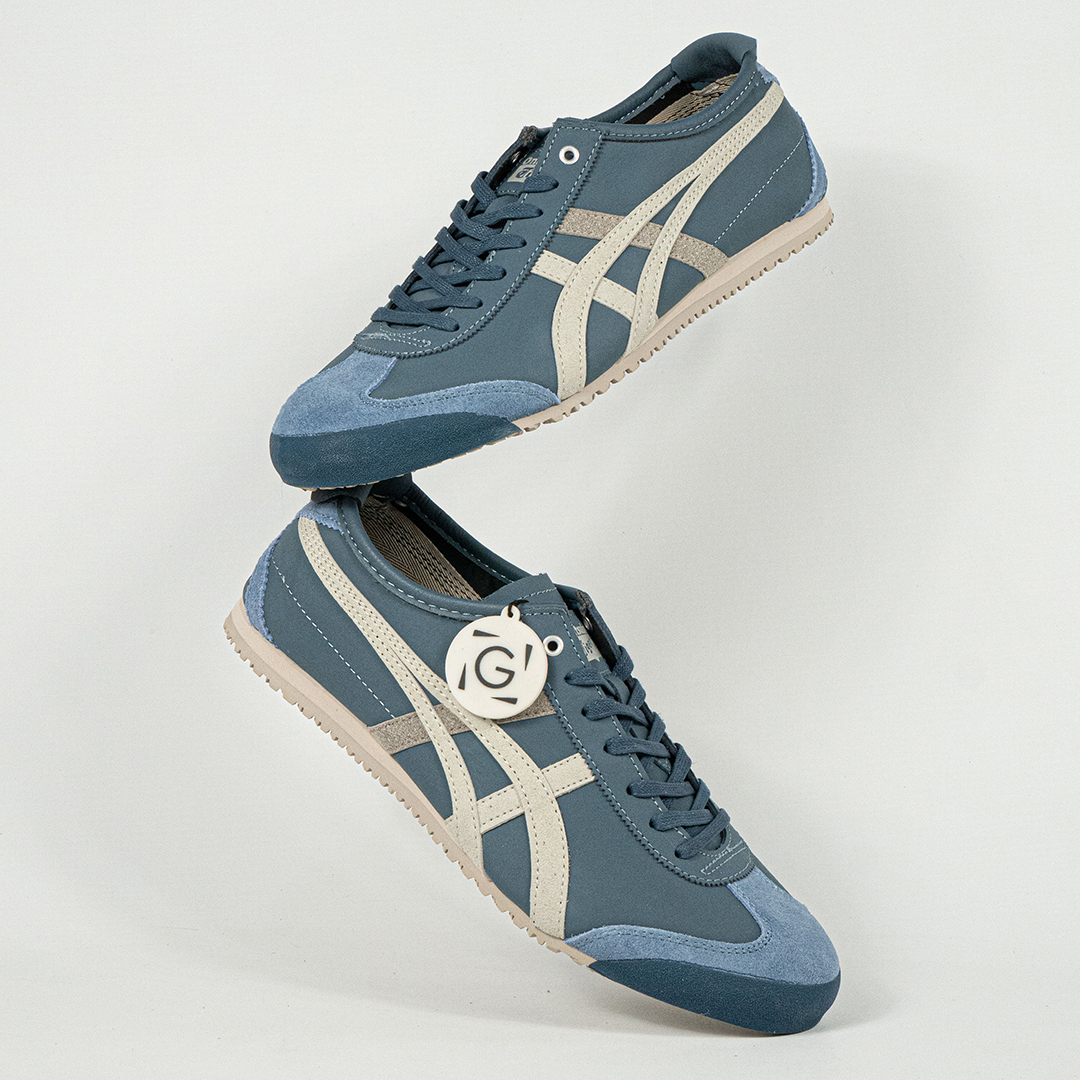 Sepatu Onitsuka Tiger Mexico 66 Suede Blue White Unisex Sneakers Casual Authentic - Image 5