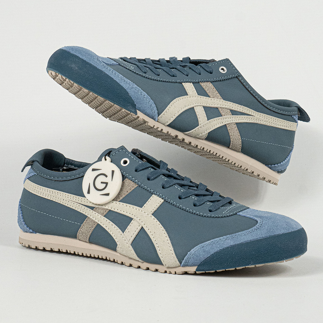 Sepatu Onitsuka Tiger Mexico 66 Suede Blue White Unisex Sneakers Casual Authentic