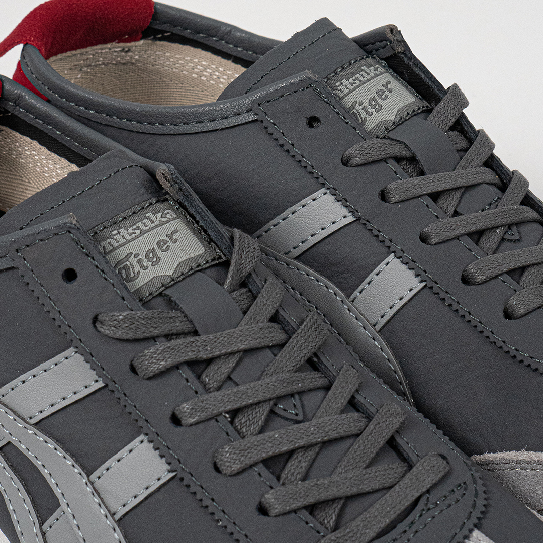 Sepatu Onitsuka Tiger Mexico 66 Suede Leather Grey Red Unisex Sneakers Casual Authentic - Image 2