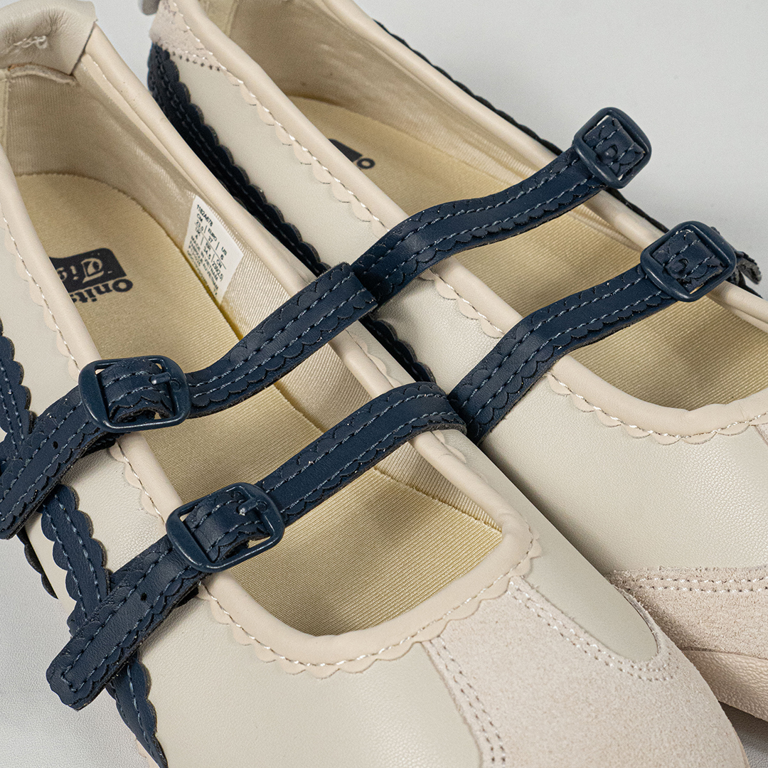 Sepatu Onitsuka Tiger Mexico TGRS TIGRESS Birch Peacoat Navy Unisex Sneakers Casual Authentic - Image 2