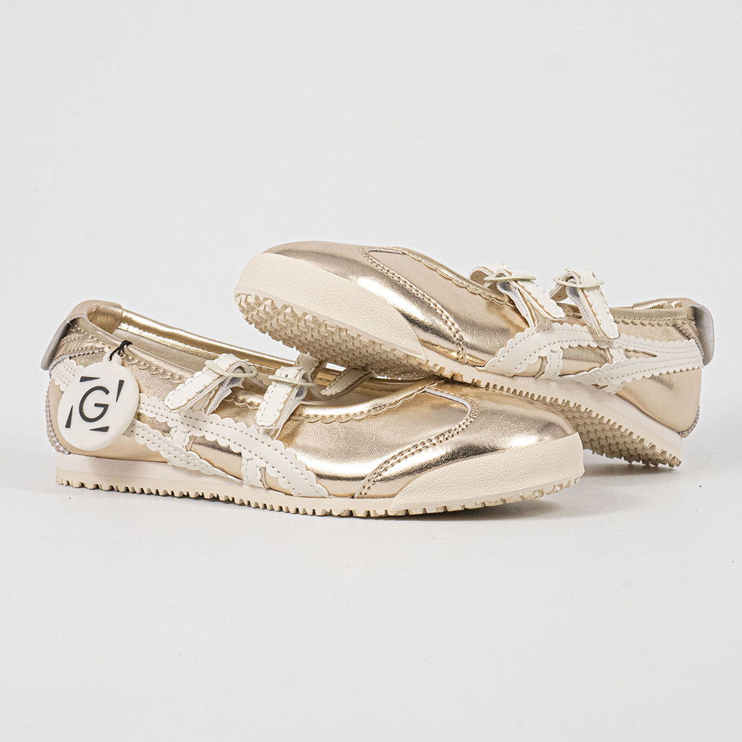 Sepatu Onitsuka Tiger Mexico TGRS TIGRESS Classic Champagne Cream Unisex Sneakers Casual Authentic - Image 4