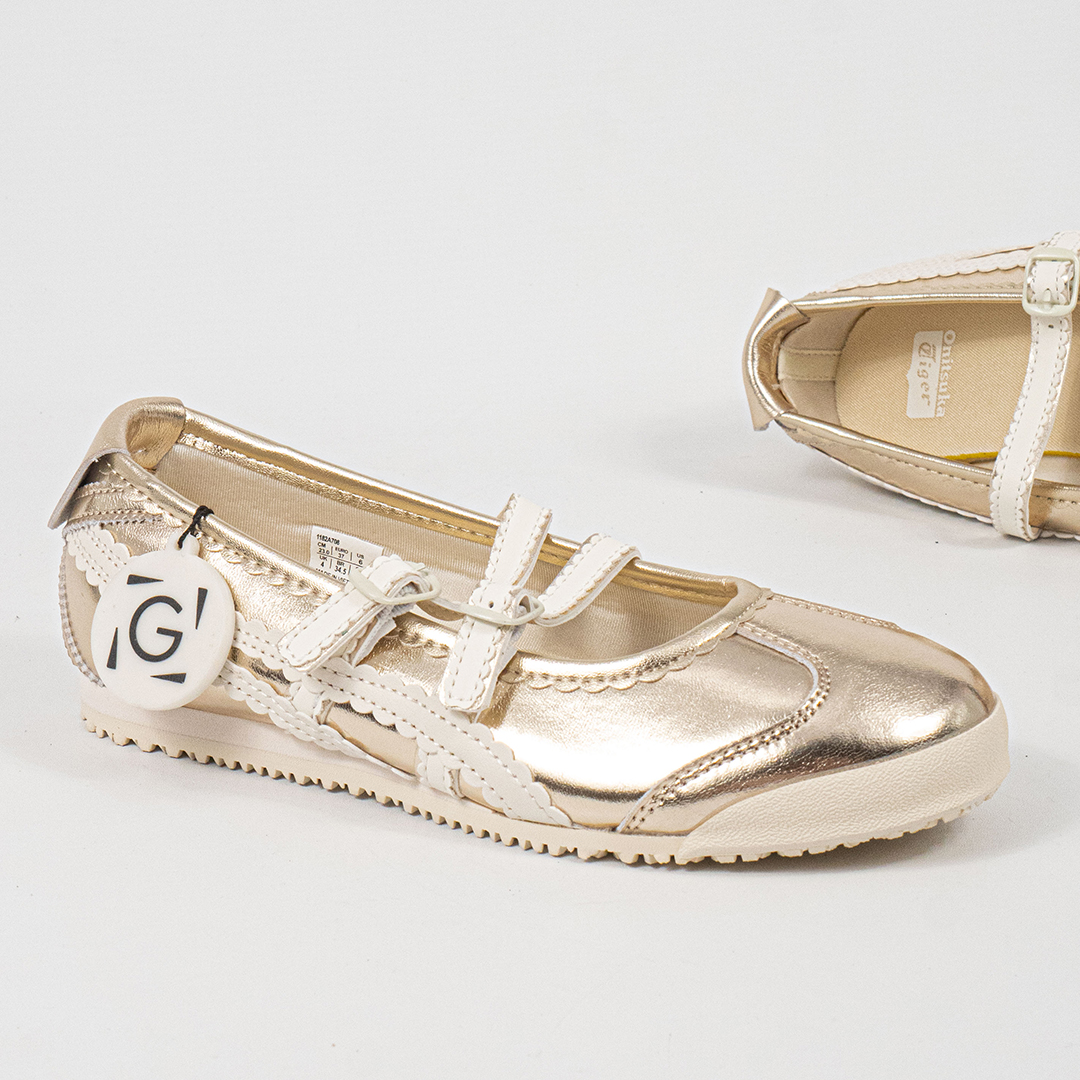 Sepatu Onitsuka Tiger Mexico TGRS TIGRESS Classic Champagne Cream Unisex Sneakers Casual Authentic - Image 3
