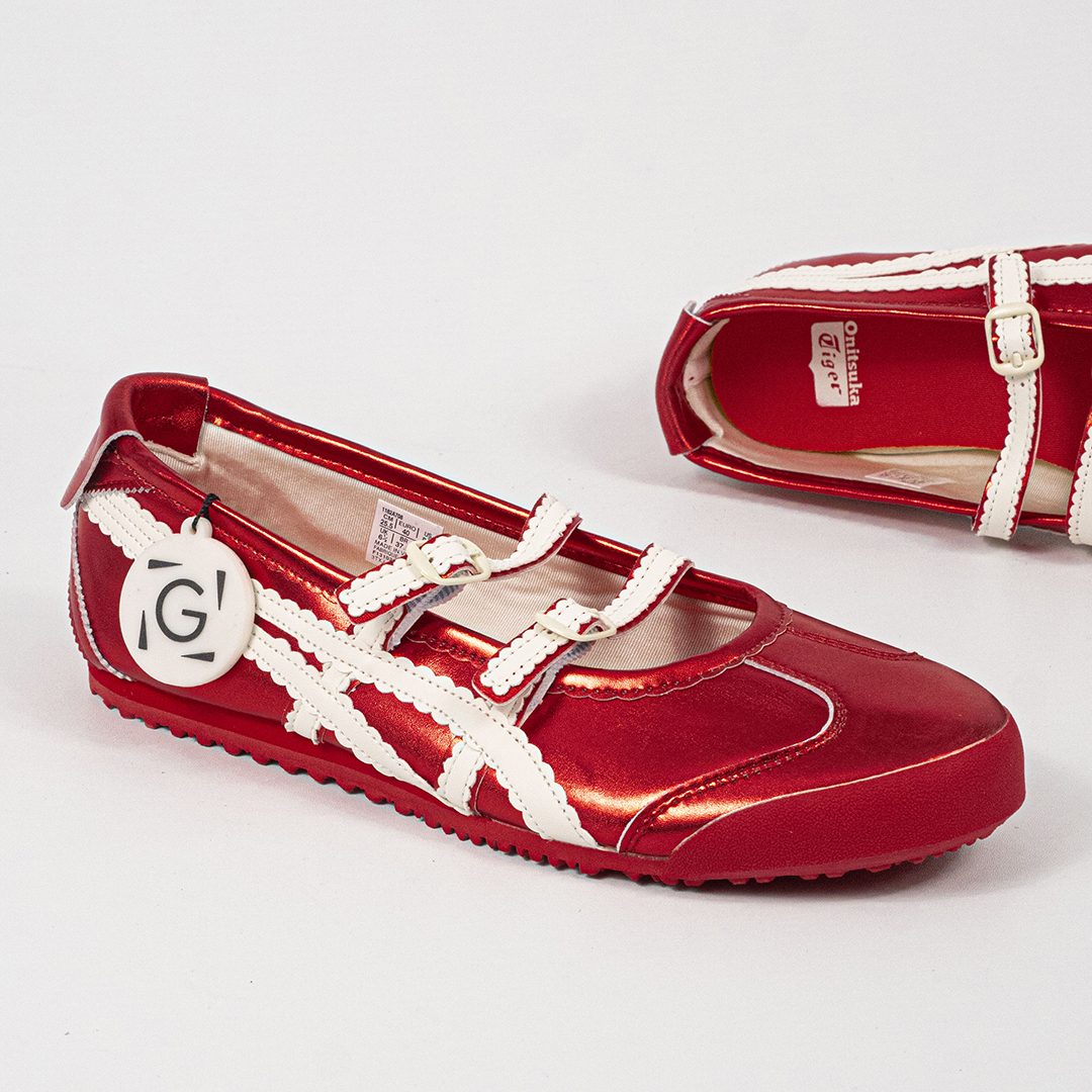 Sepatu Onitsuka Tiger Mexico TGRS TIGRESS Classic Red Cream Unisex Sneakers Casual Authentic - Image 3