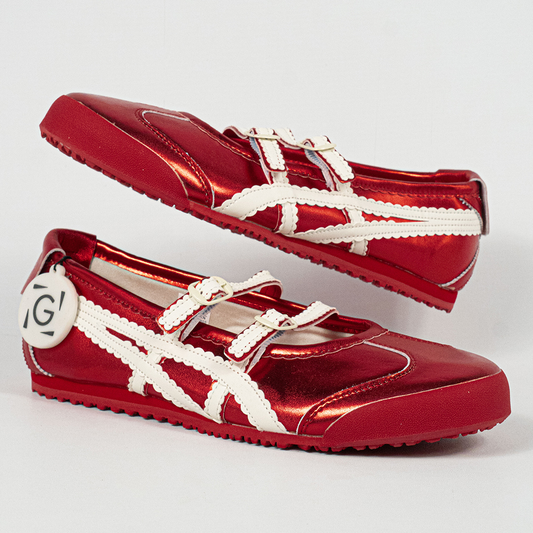 Sepatu Onitsuka Tiger Mexico TGRS TIGRESS Classic Red Cream Unisex Sneakers Casual Authentic