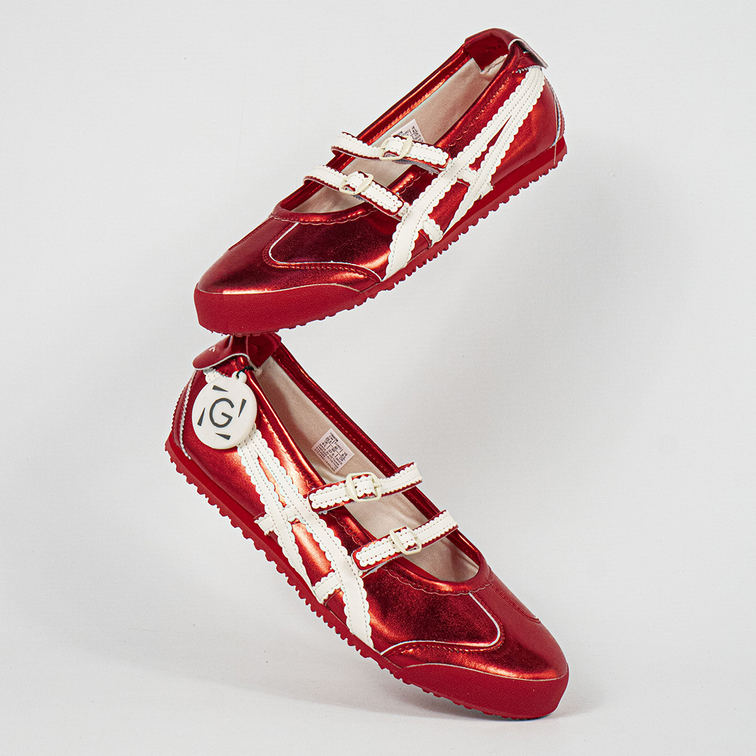 Sepatu Onitsuka Tiger Mexico TGRS TIGRESS Classic Red Cream Unisex Sneakers Casual Authentic - Image 5
