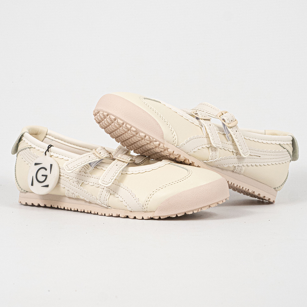 Sepatu Onitsuka Tiger Mexico TGRS TIGRESS Ivory Cream Beige Unisex Sneakers Casual Authentic - Image 4