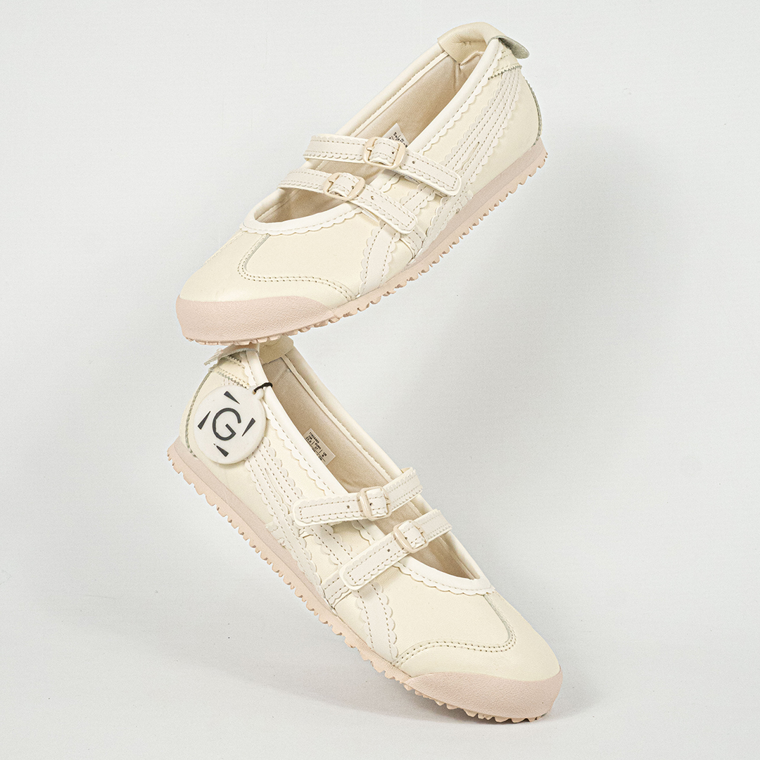 Sepatu Onitsuka Tiger Mexico TGRS TIGRESS Ivory Cream Beige Unisex Sneakers Casual Authentic - Image 5