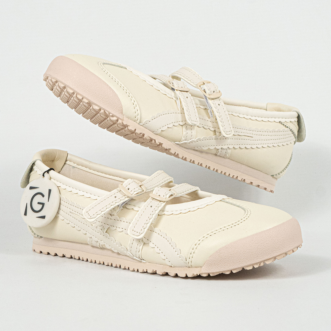 Sepatu Onitsuka Tiger Mexico TGRS TIGRESS Ivory Cream Beige Unisex Sneakers Casual Authentic